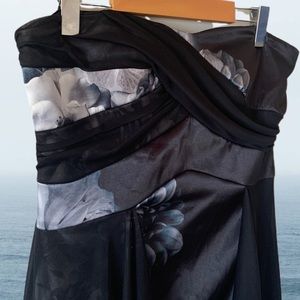 Short Formal Dress - Chiffon Train